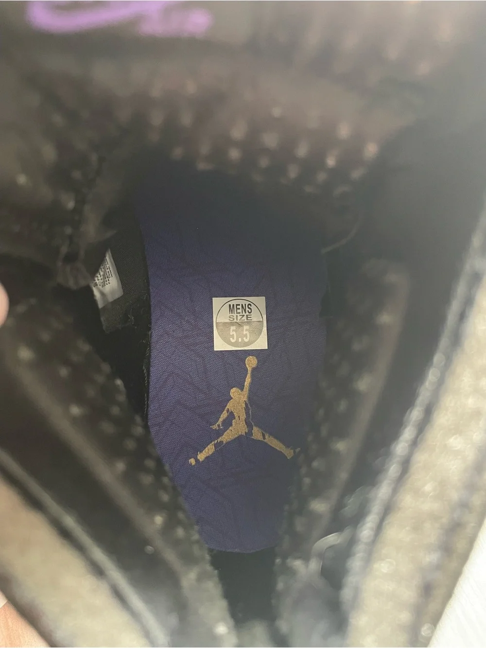 Air Jordan 1 Zoom CMFT Gold Laser Black Royal Blue Sneakers – Men’s Size 5.5